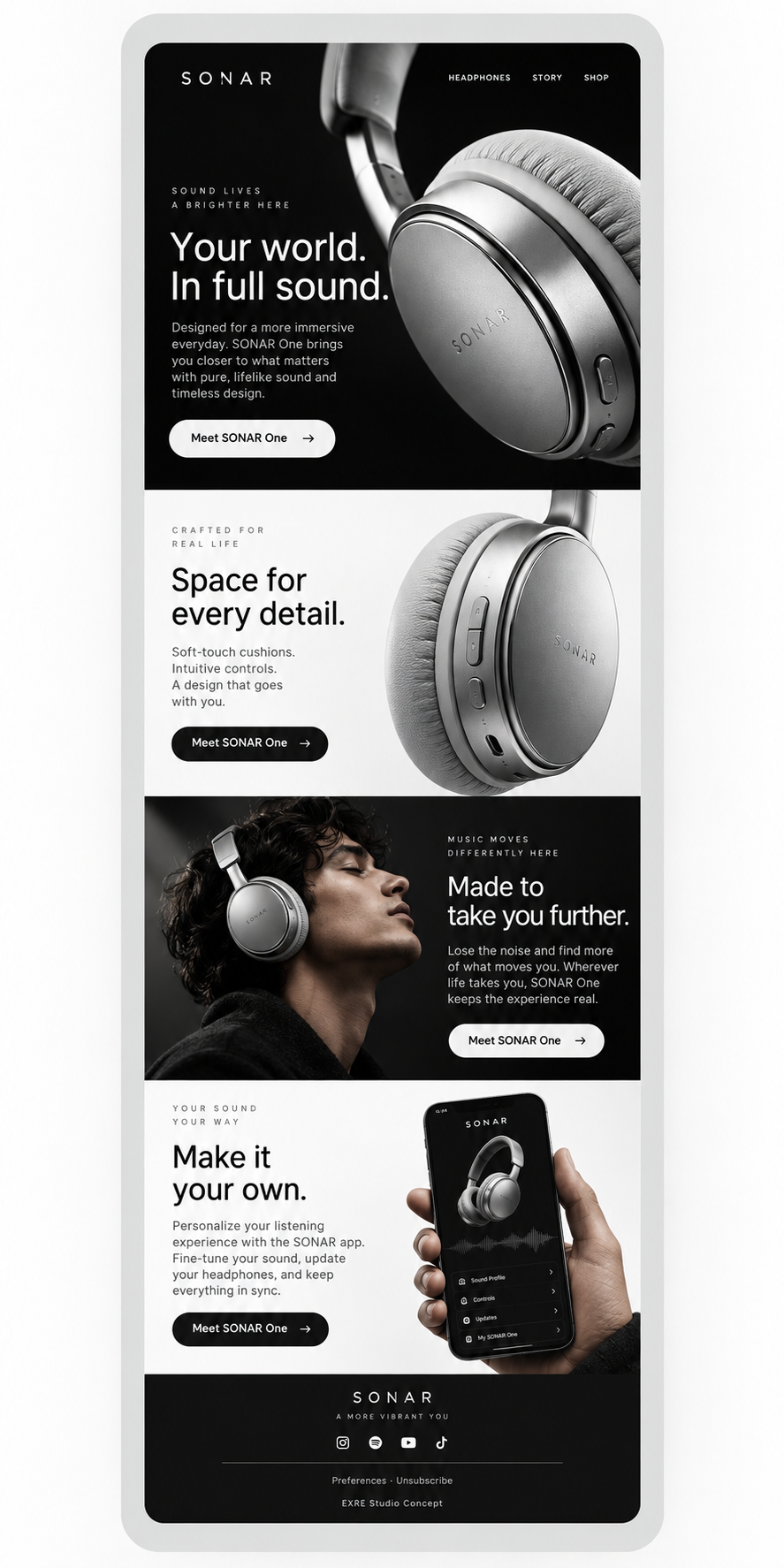SONAR – vollständiges E-Mail-Design