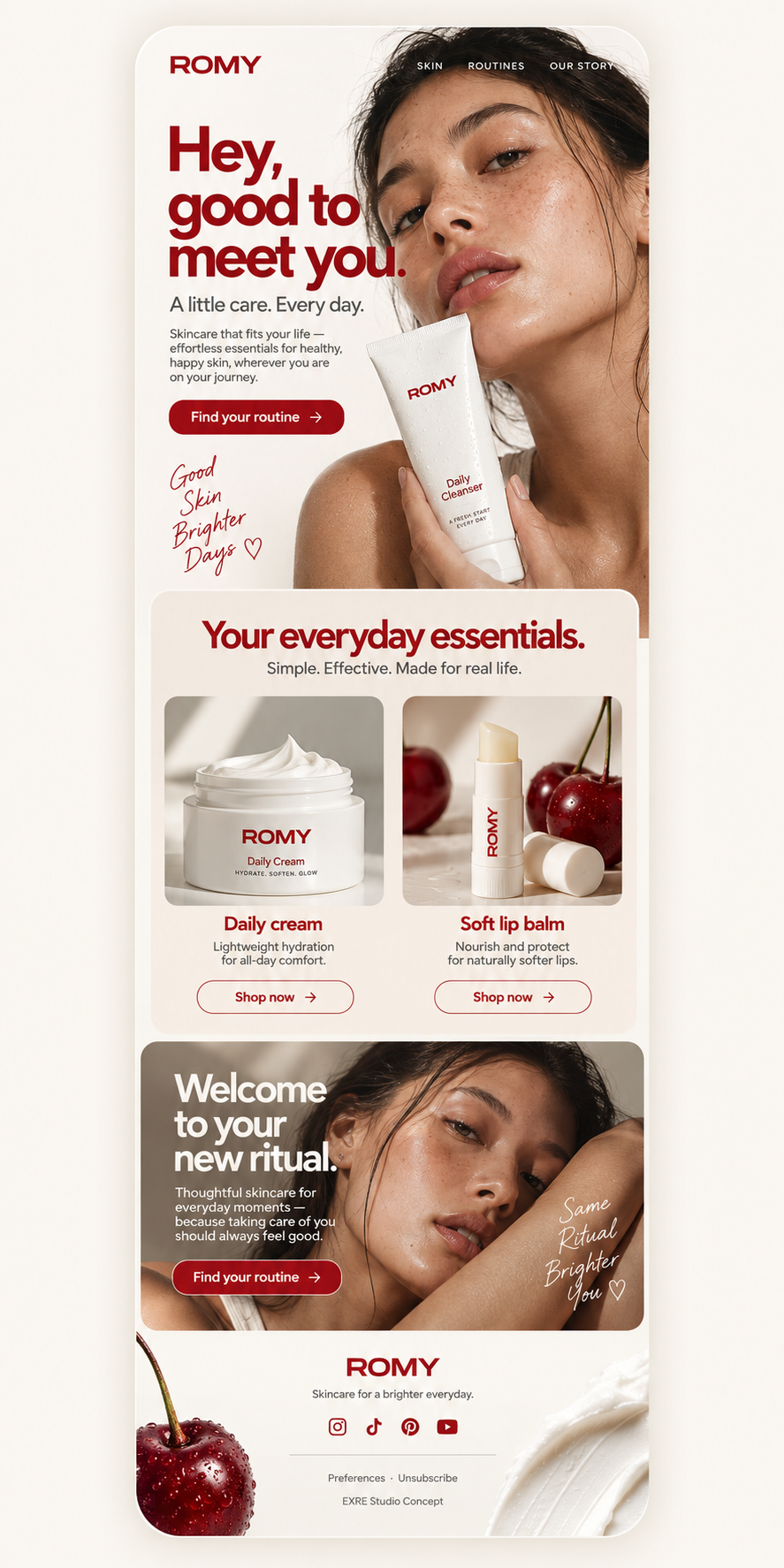 ROMY – vollständiges E-Mail-Design