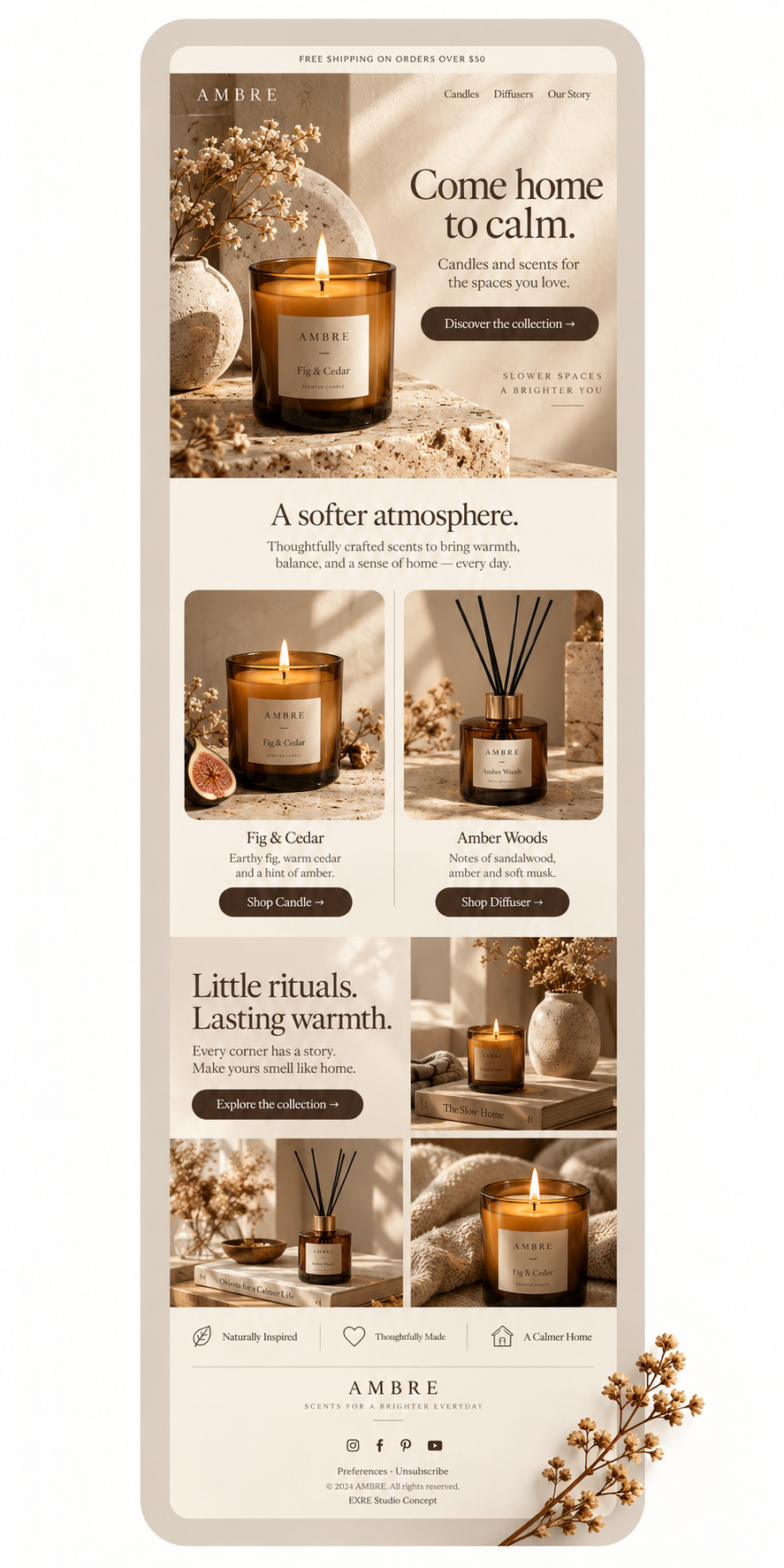 AMBRE – vollständiges E-Mail-Design