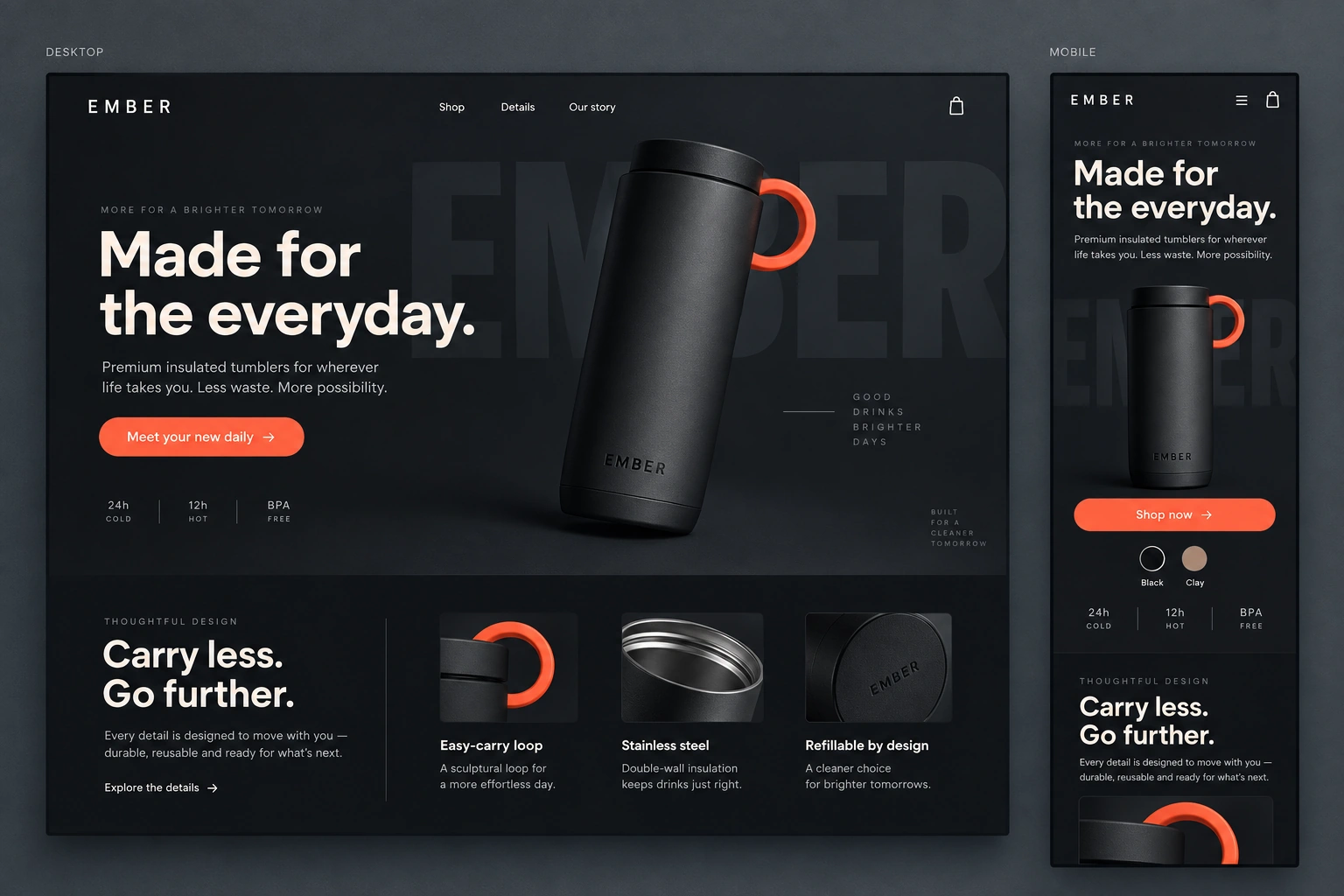 EMBER — Product Shop, Desktop & Mobile